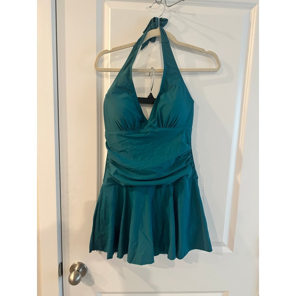 NEW Green One Piece Swimsuit Size M Halter
